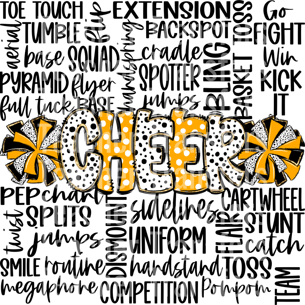 CheerDoodleWordArtYGBlack