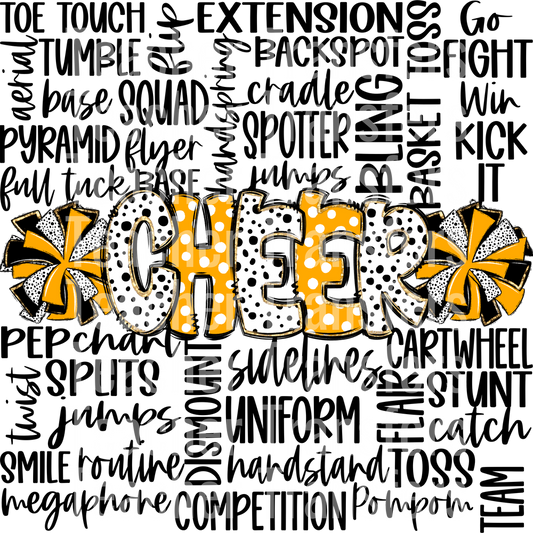 CheerDoodleWordArtYGBlack