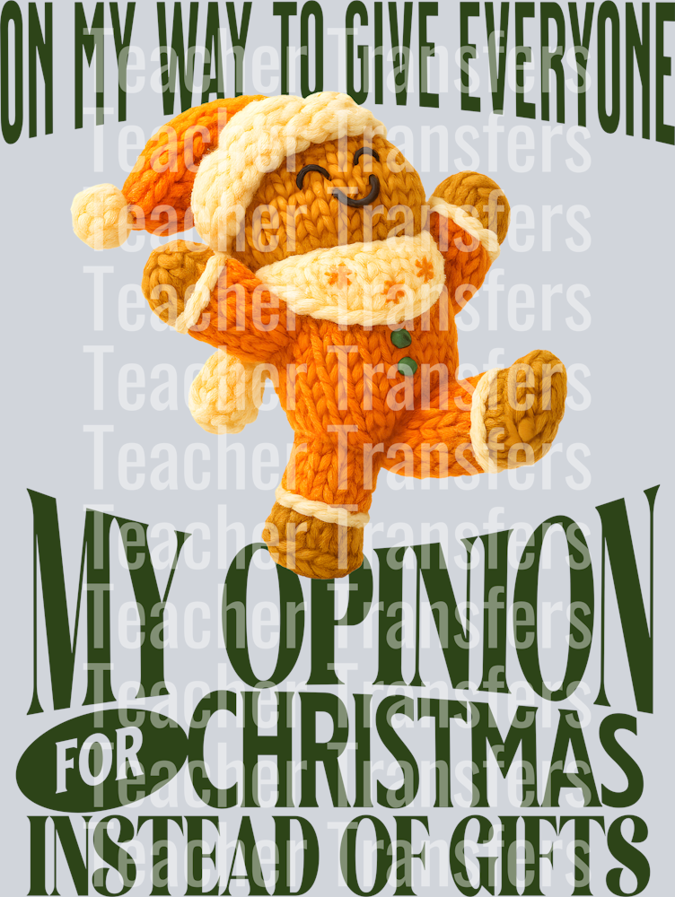 ON MY WAY OPINION FOR CHRISTMAS