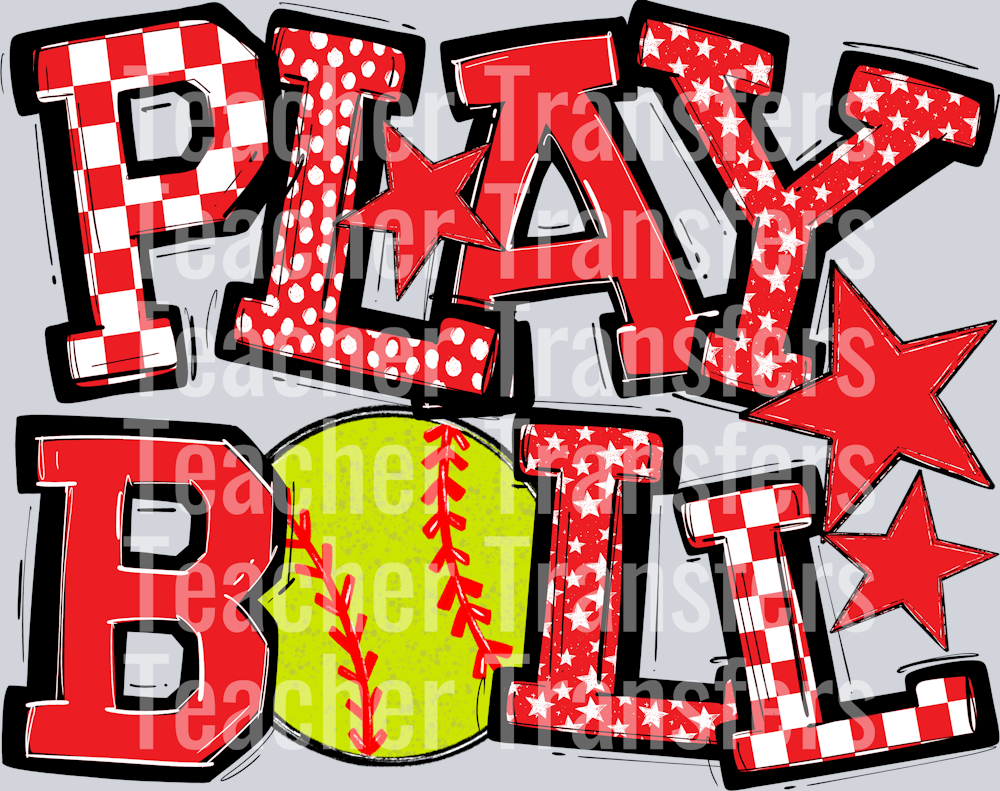 RED PLAY BALL SOFTBALL