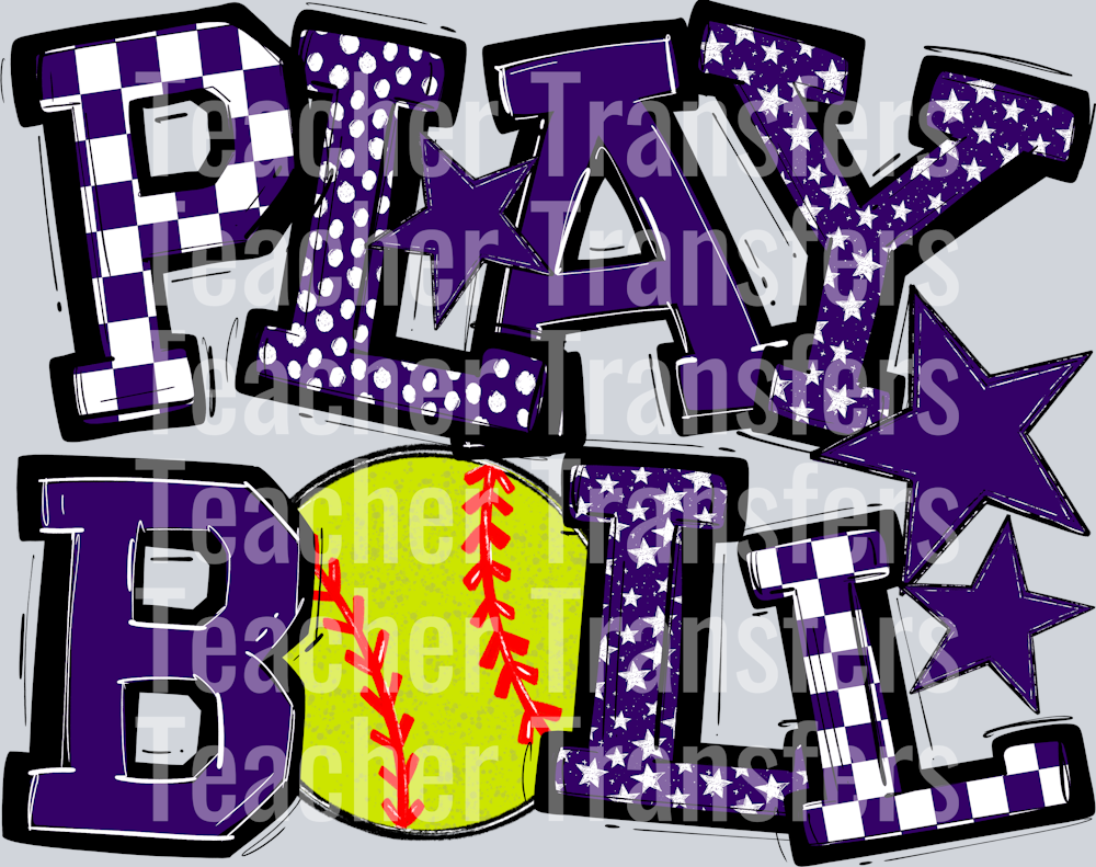 PURPLE PLAY BALL SOFTBALL