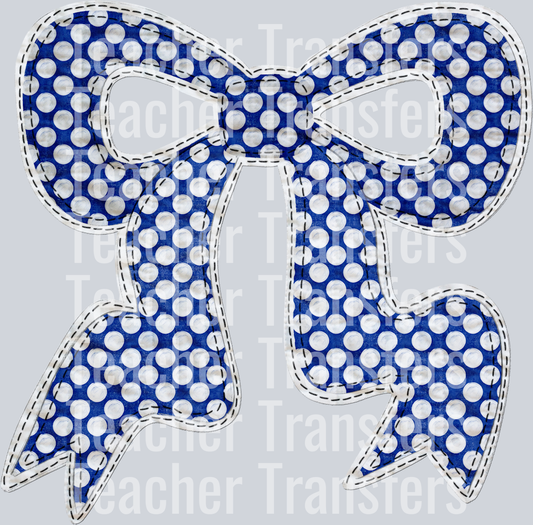 QUILTED BOW ROYAL