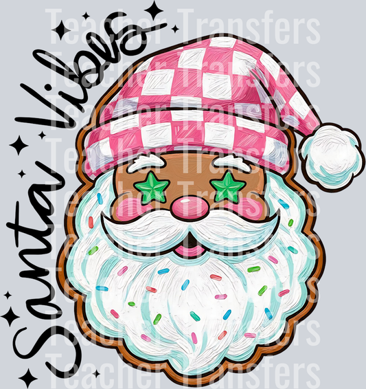 Santa vibes cookie 1