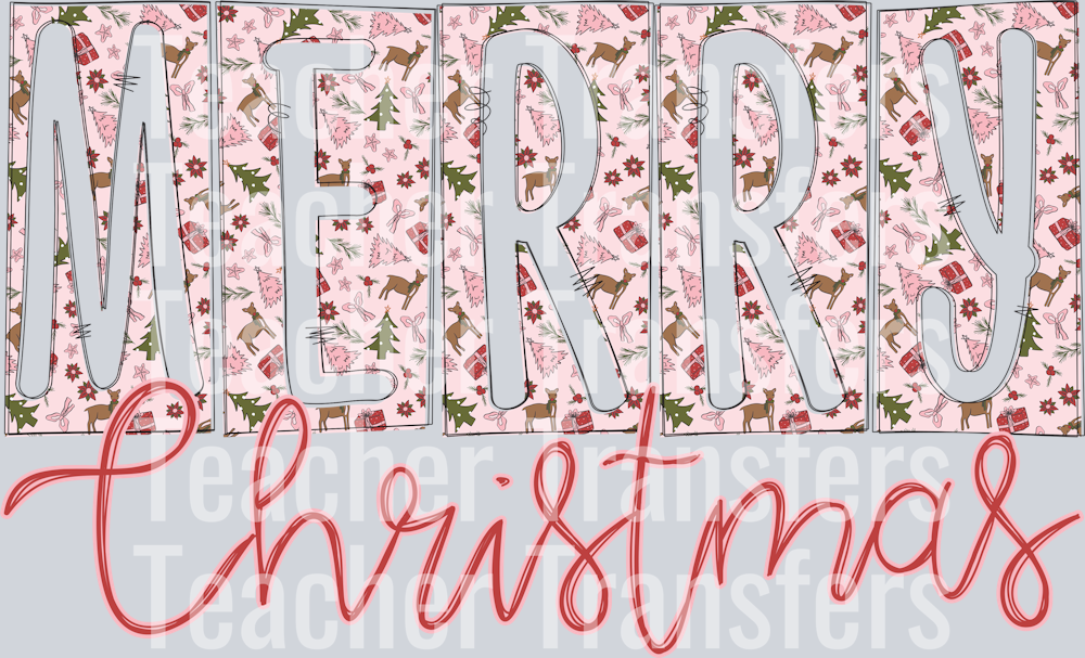 Merry Christmas Boxed Letters