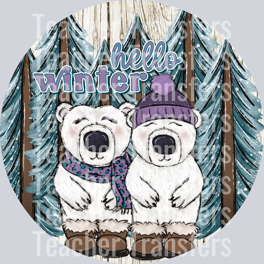 Hello Winter Door Hanger