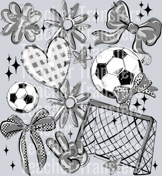 GRAY SOCCER PLAY BALL COLLAGE