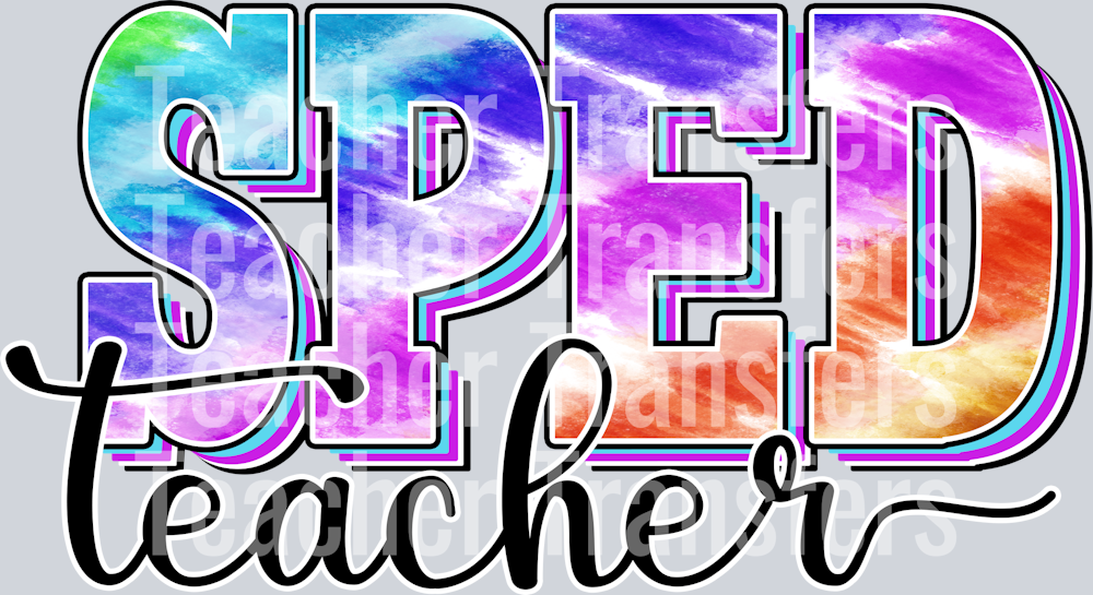Tie Dye Teacher Names SPED