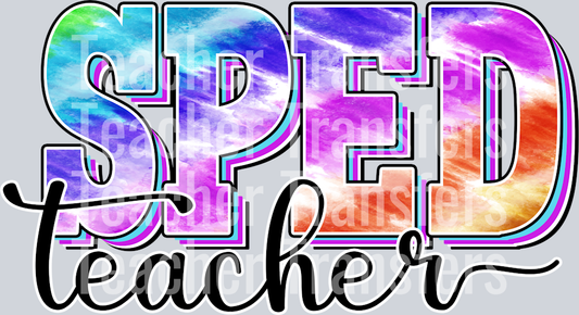 Tie Dye Teacher Names SPED