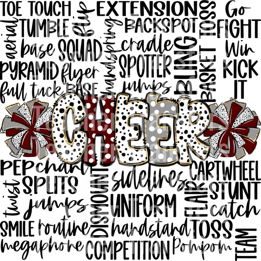 CheerDoodleWordArtBurgGtey