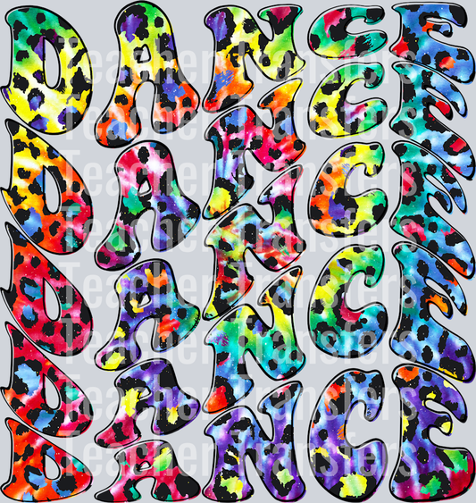 Tie dye Leopard Dance