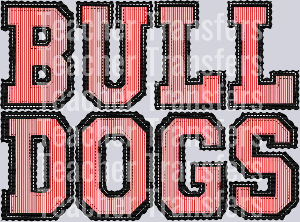 THE PREPSTER BULLDOGS RED BLACK