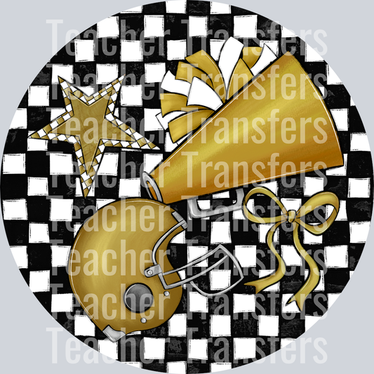 Check Sports Buttons and Bag Tags Vegas Gold