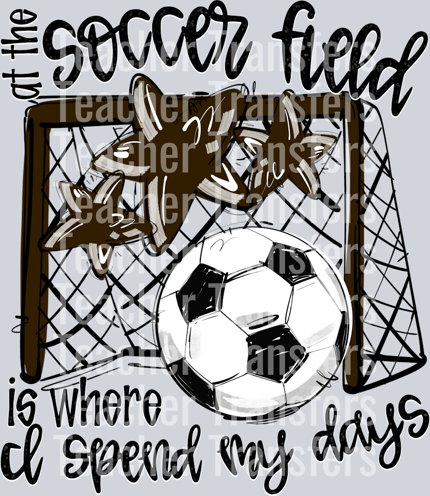 BROWN AT THE SOCCER FIELD IS WHERE I SPEND MY DAYS