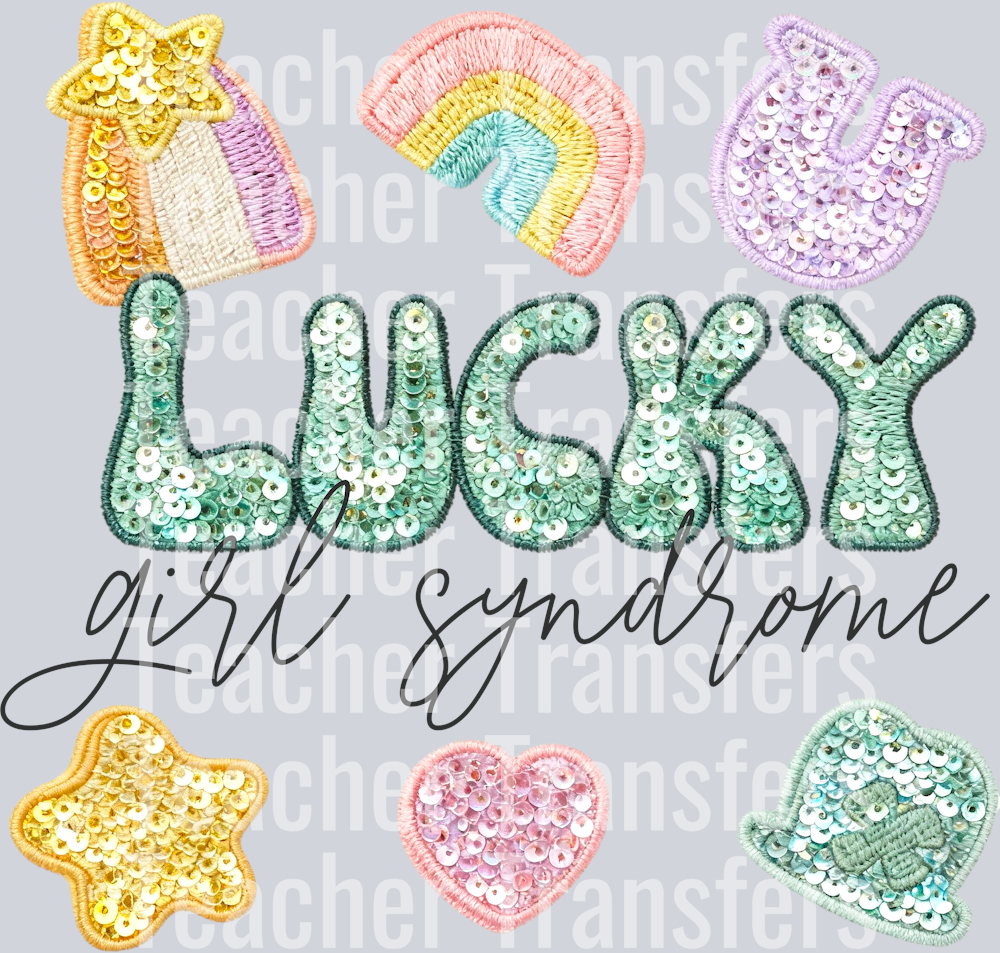 Lucky girl syndrome lucky charms faux emb HWDS
