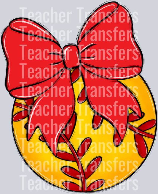 Bows and Balls Softball Red