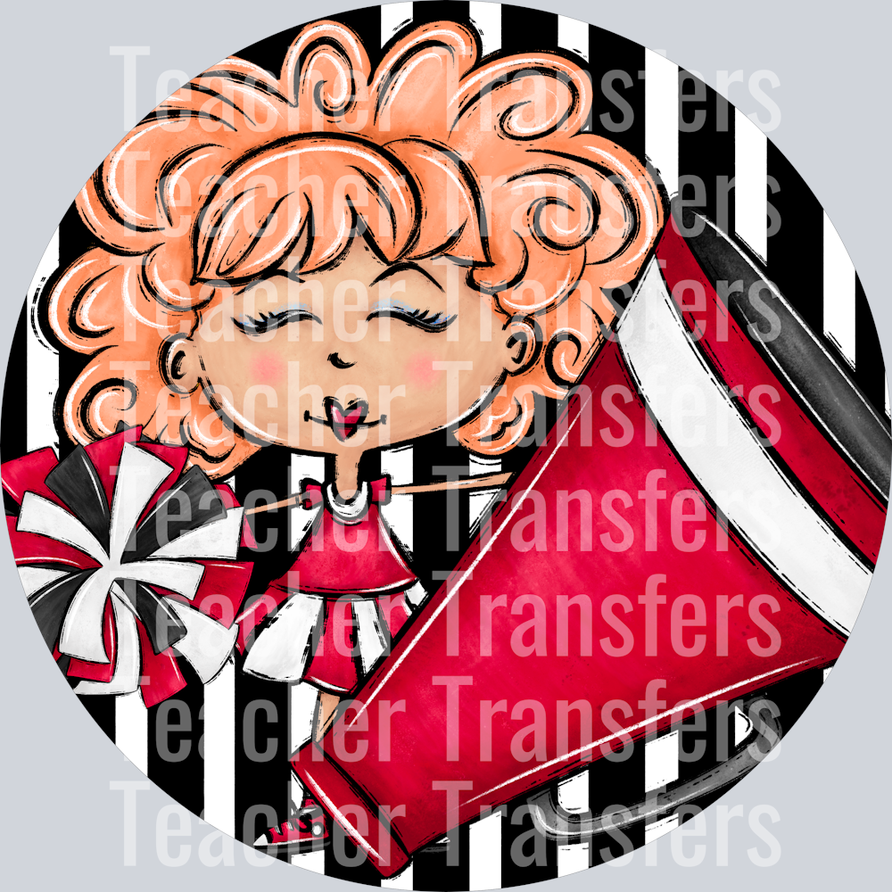 Cheer Bag Tags Red Light Red Hair