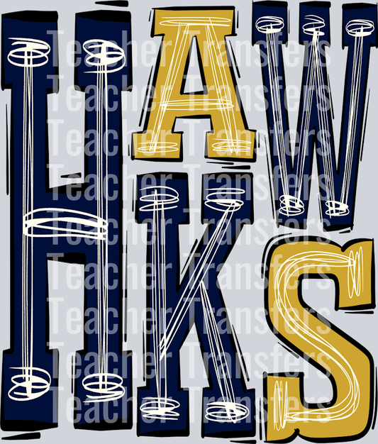 Hawks Navy Gold